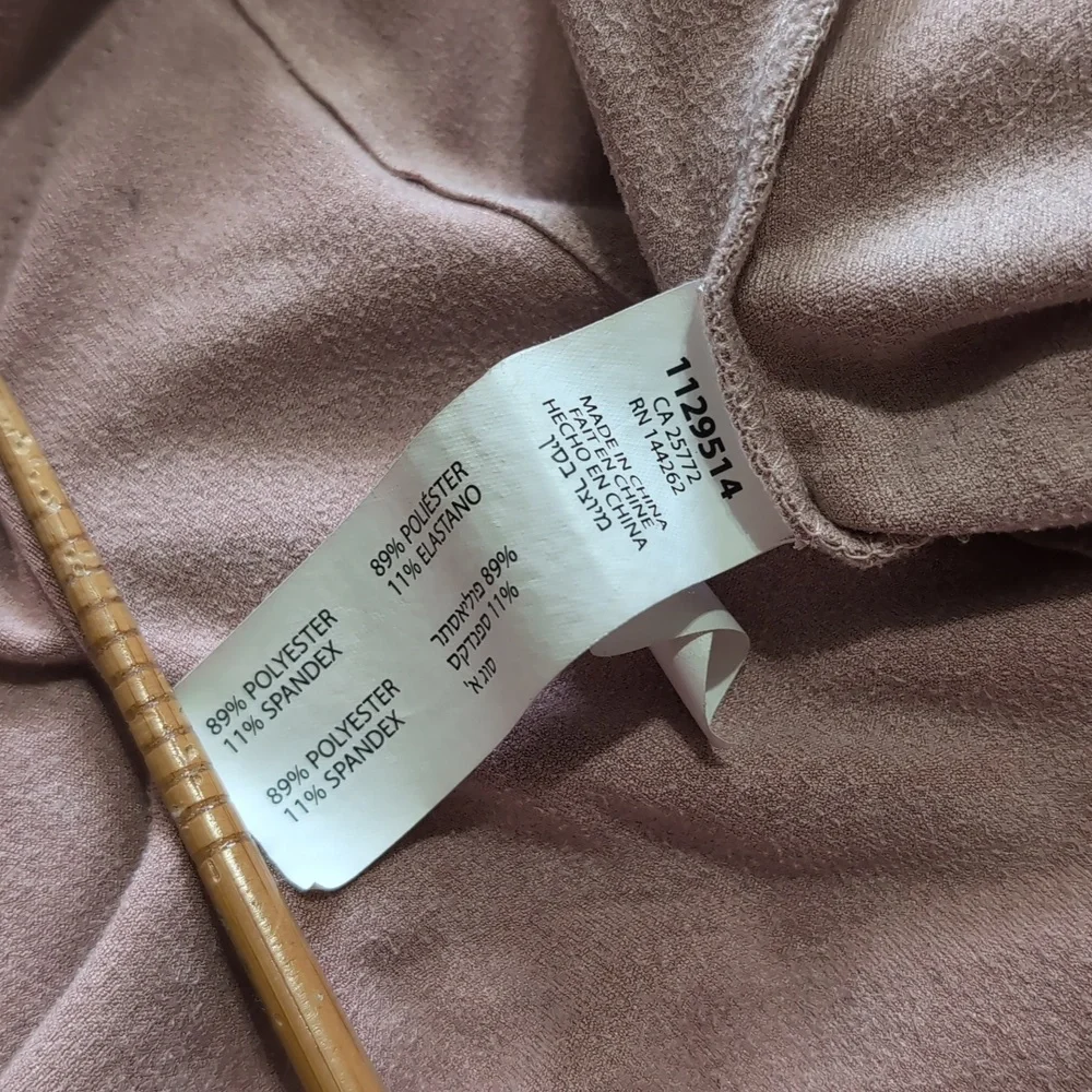 Black Tape_ Pastel Pink Suede Open Front Flowy Waterfall Cardigan Medium